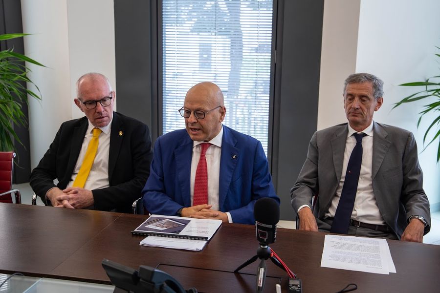 Da sn Renzo Testolin, Nicola Rosset e Marco Linty