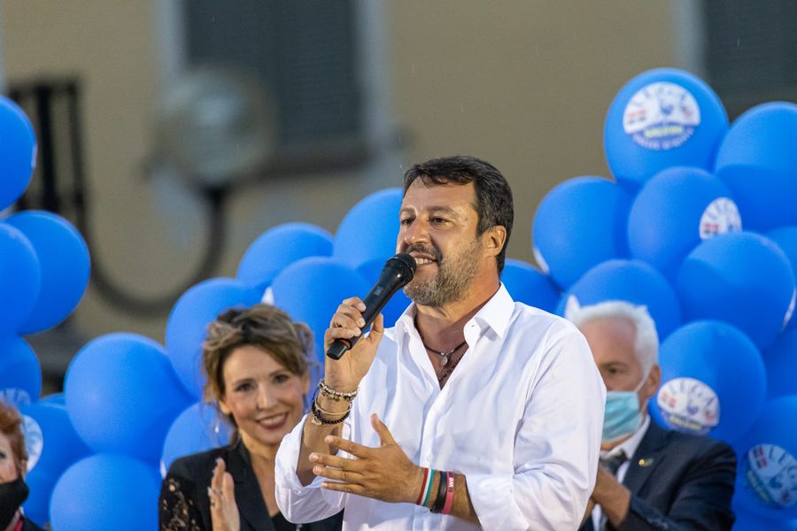 Nicoletta Spelgatti insieme a Matteo Salvini