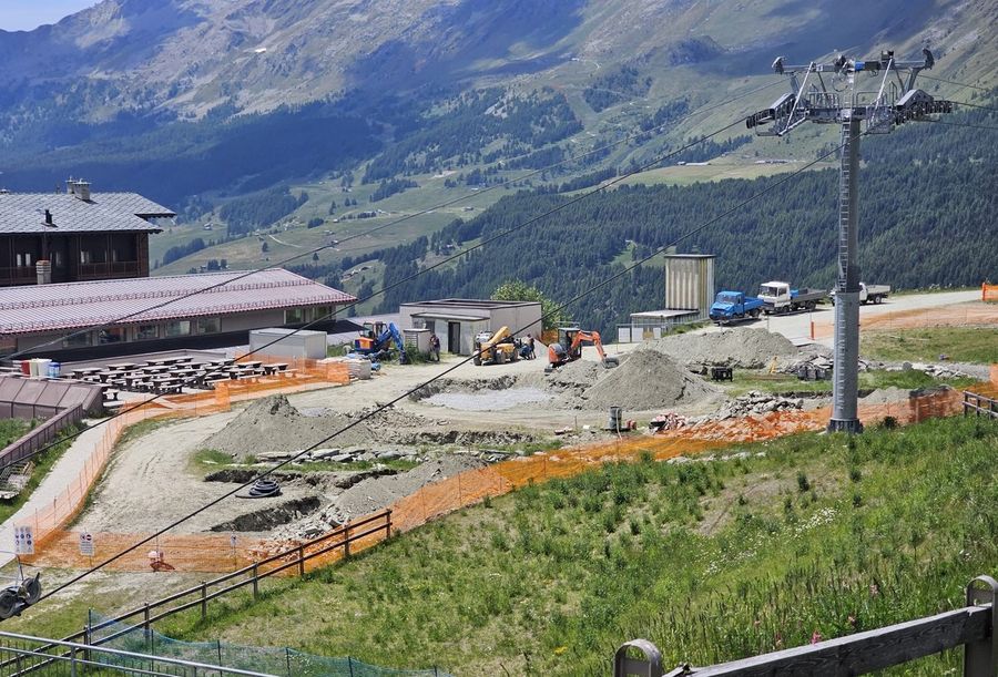 L'area di cantiere al Crest L'area di cantiere al Crest