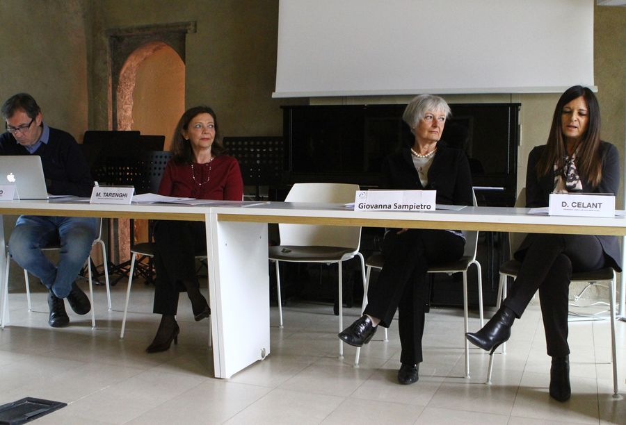 Da sn Mauro Gino, Marinella Tarenghi, Giovanna Sampietro e Debora Celant durante la presentazione del programma