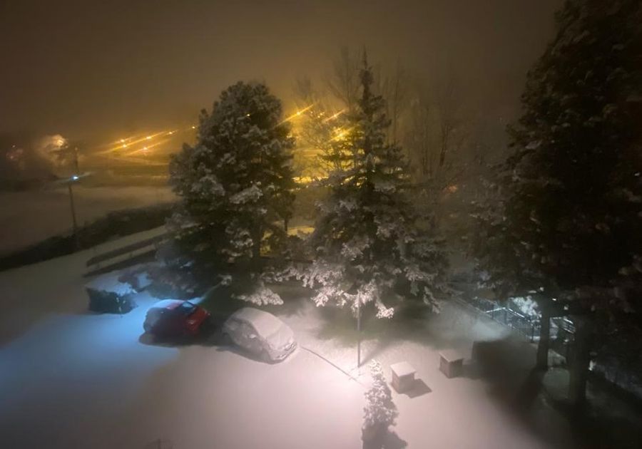 Nevica su Aosta e su tutta la Valle