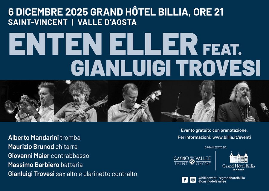 Enten Eller e Gianluigi Trovesi in concerto al Grand Hôtel Billia