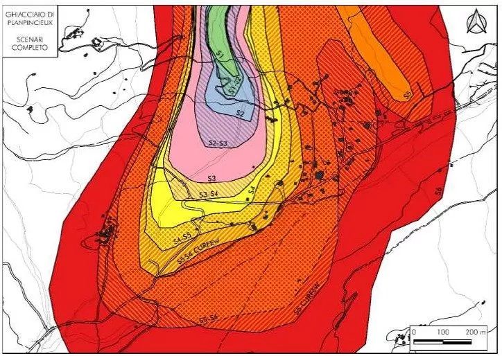 Rischio crolli dal Plapincieux, riattivati divieti di transito e coprifuoco in Val Ferret Rischio crolli dal Plapincieux, riattivati divieti di transito e coprifuoco in Val Ferret
