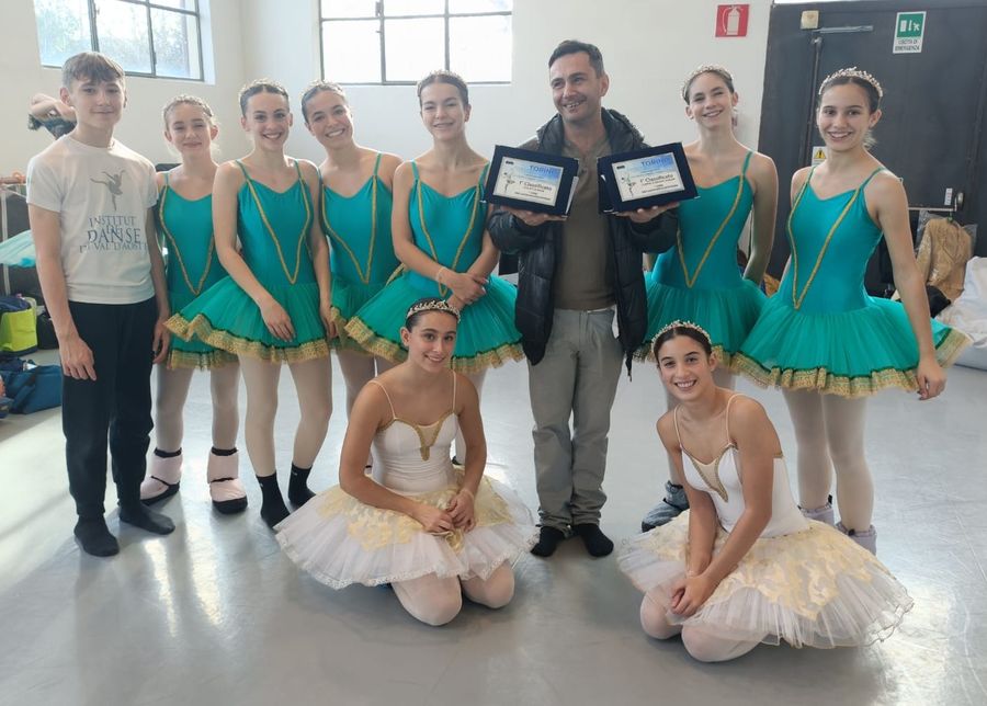 Alcuni allievi con il maestro Davide Vittorino