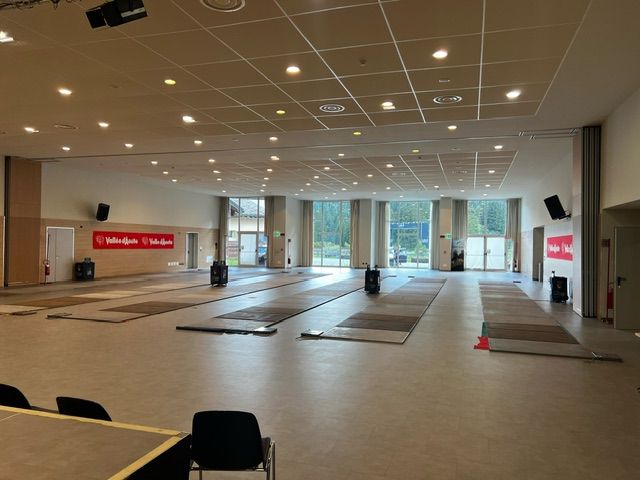 La sala di allenamento alla sciabola La sala di allenamento alla sciabola