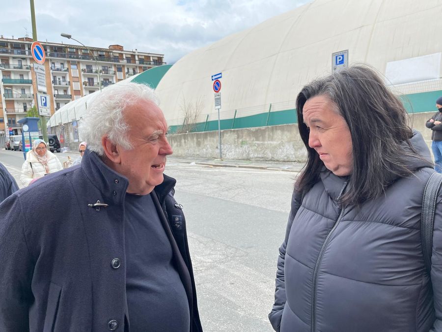 Michele Santoro ed Erika Guichardaz