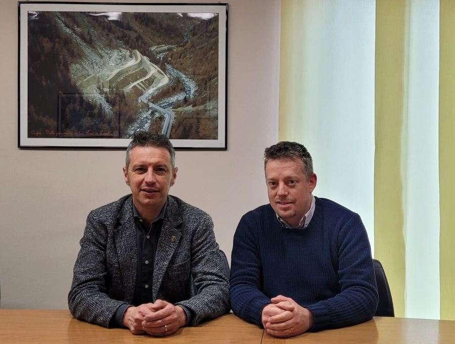 L'assessore Davide Sapinet e il sindaco di Gressoney S.J., Mattia Alliod, L'assessore Davide Sapinet e il sindaco di Gressoney S.J., Mattia Alliod,