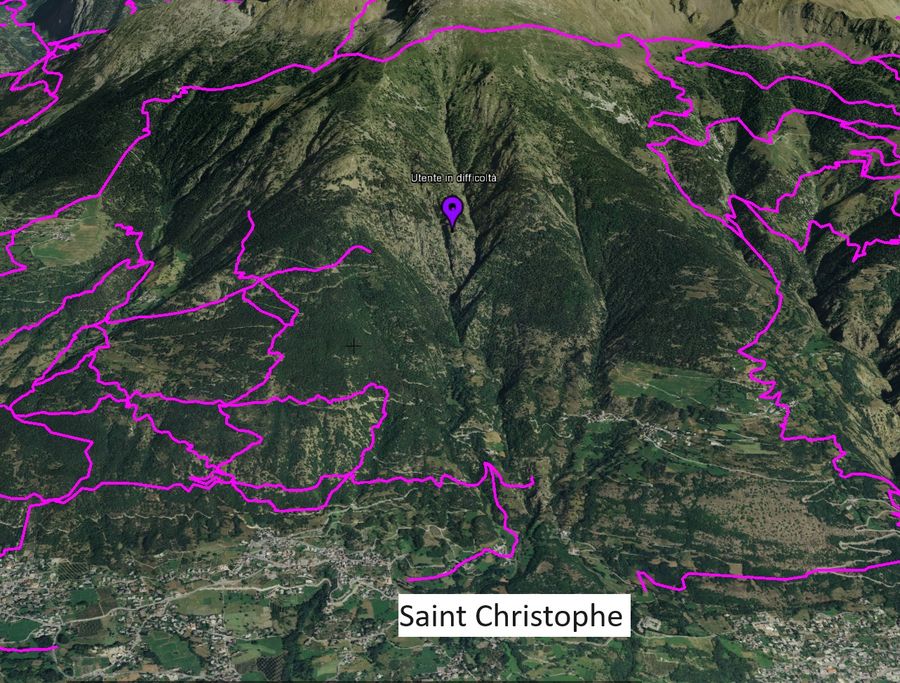 In salvo escursionista smarritosi al buio nei boschi sopra St-Christophe