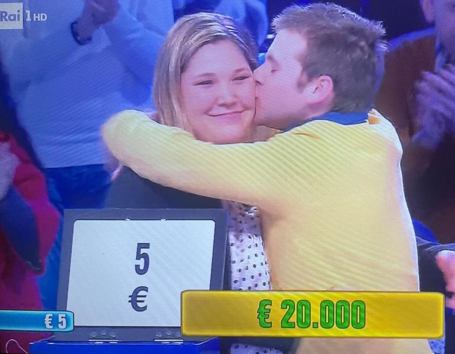 A 'L'Eredità' Silvye Mathiou e Diego Foudon vincono 20.000 euro