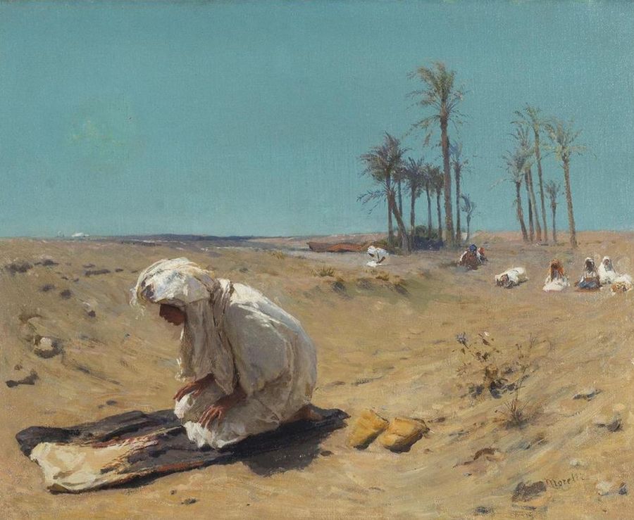 Lettura d'arte domenicale Preghiera nel deserto - Domenico Morelli (1823-1901) Lettura d'arte domenicale Preghiera nel deserto - Domenico Morelli (1823-1901)