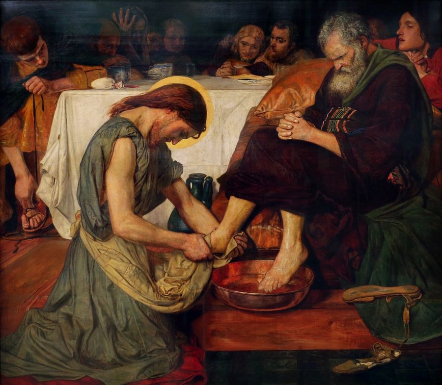 Cristo lava i piedi a Pietro, 1852- Ford Madox Brown (1821-1893) Cristo lava i piedi a Pietro, 1852- Ford Madox Brown (1821-1893)