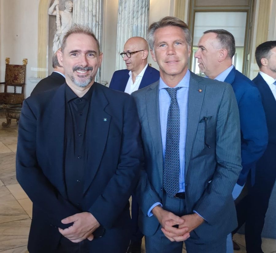 Da dx Emanuele Filiberto e Paolo Fabris