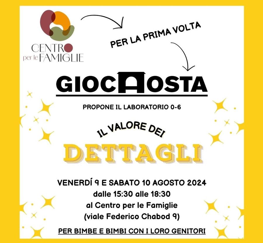 Il Centro per le famiglie ospita 'giocAosta'