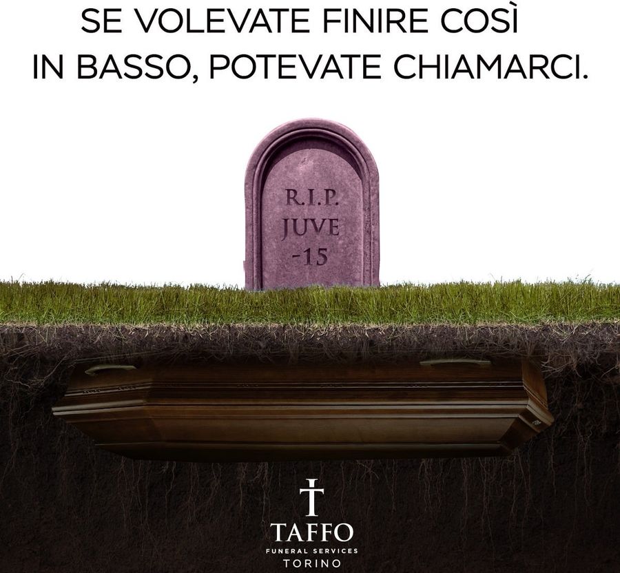 Una delle pubblicità Taffo che, non soltanto a Torino, ha fatto parecchio 'rumore'