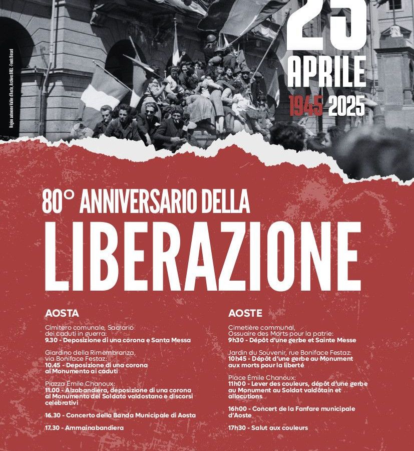 25 Aprile, Festa della Liberazione, tutti gli eventi organizzati in Valle
