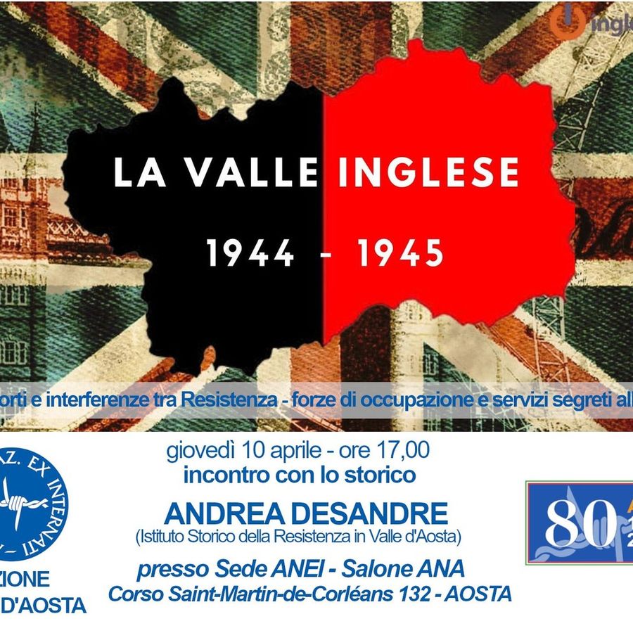 Lo storico Désandré racconta ad Aosta 'La Valle inglese 1944-1945'