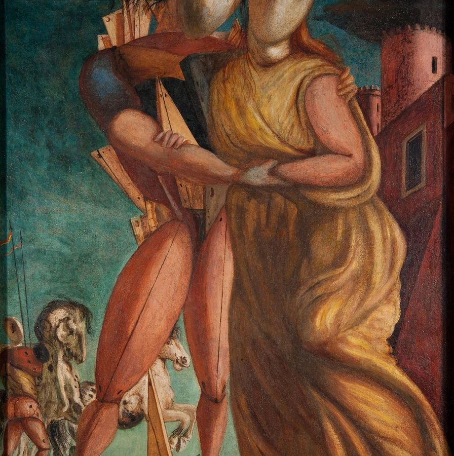 Ettore e Andromaca (1924)-Giorgio De Chirico (1888-1978)
