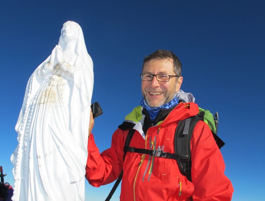 Fabio Fazio in vetta al Gran Paradiso