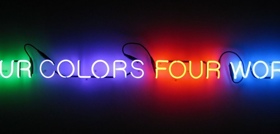 'Four Colours Four Words', 1996 - Joseph Kosuth (1945)