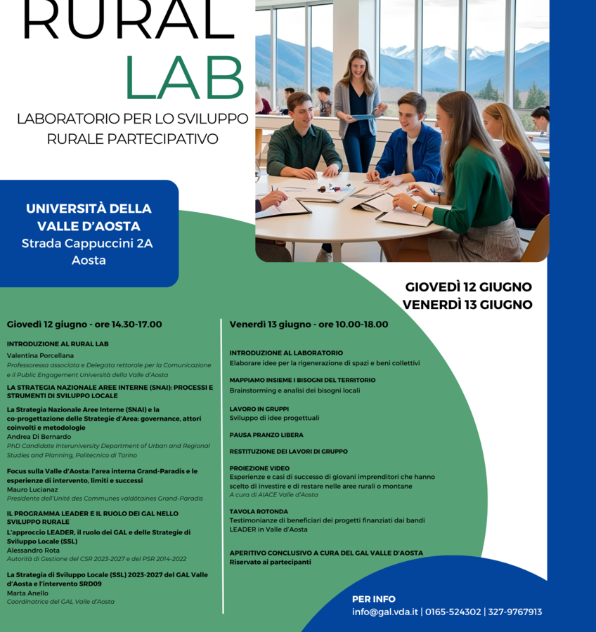 Interessi comuni tra GAL VdA e Università valdostana, stipulata convenzione