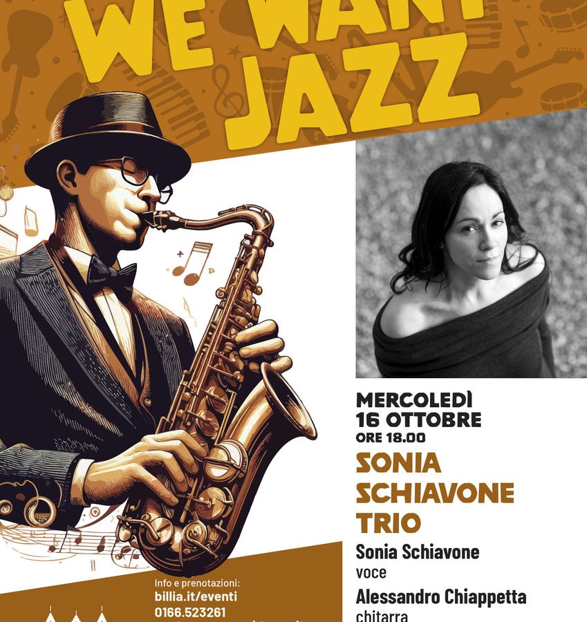 'We Want Jazz'; al G.H. Billia arriva il Sonia Schiavone Trio