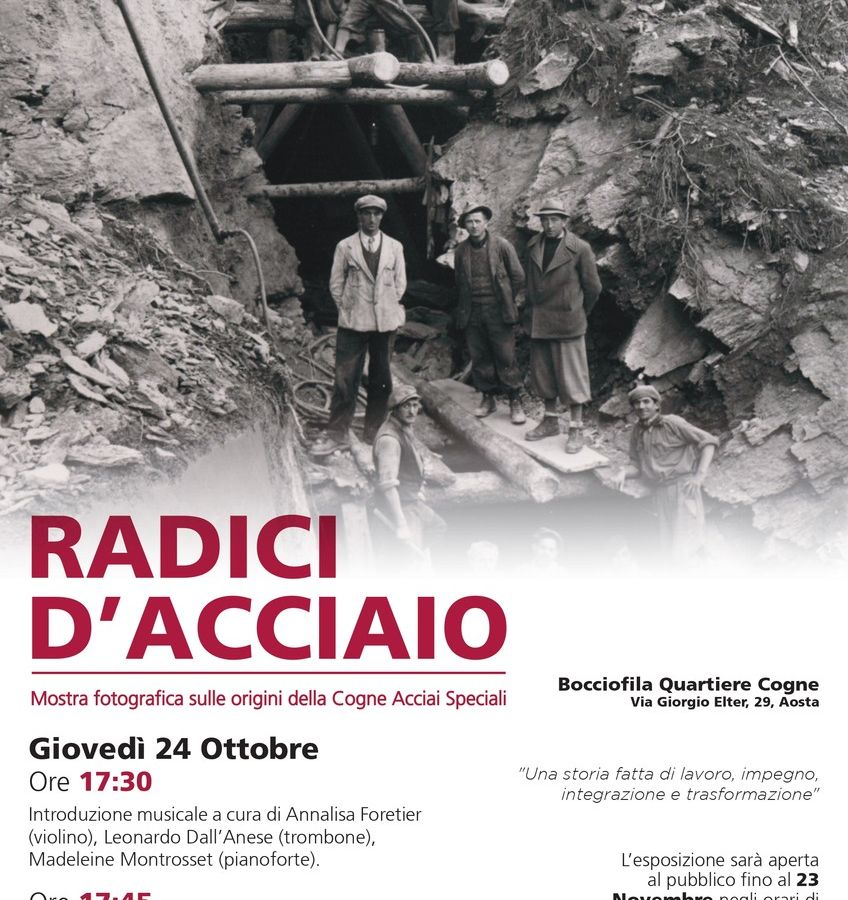 'Radici d’Acciaio', ecco la mostra fotografica sulle origini della Cogne Acciai Speciali