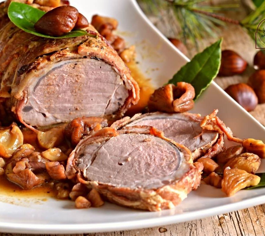 Filetto di maiale al forno con castagne; Cinzia Raso e la sua Pagina del Goloso