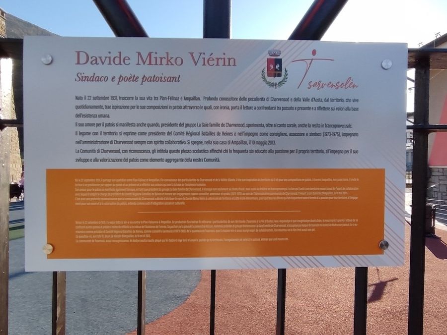 Charvensod, scuole di Plan-Félinaz intitolate a Davide Mirko Viérin