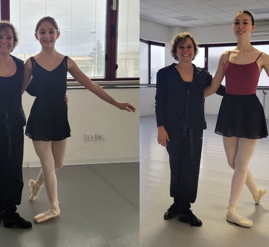 Sofia Maria e Luna con la maestra Lucia Geppi
