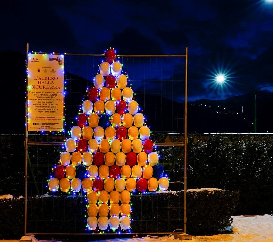 Una vedova: 'l'Albero della Sicurezza con i caschi di lavoro alla Cas smuova le coscienze'