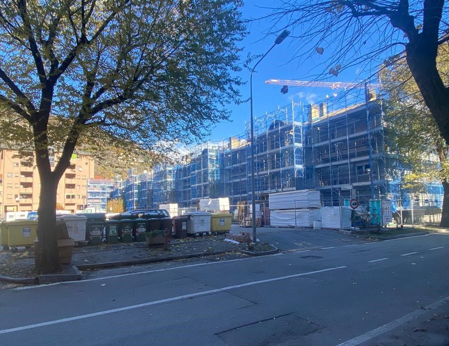 Un cantiere del Bonus 110 al Quartiere Cogne di Aosta