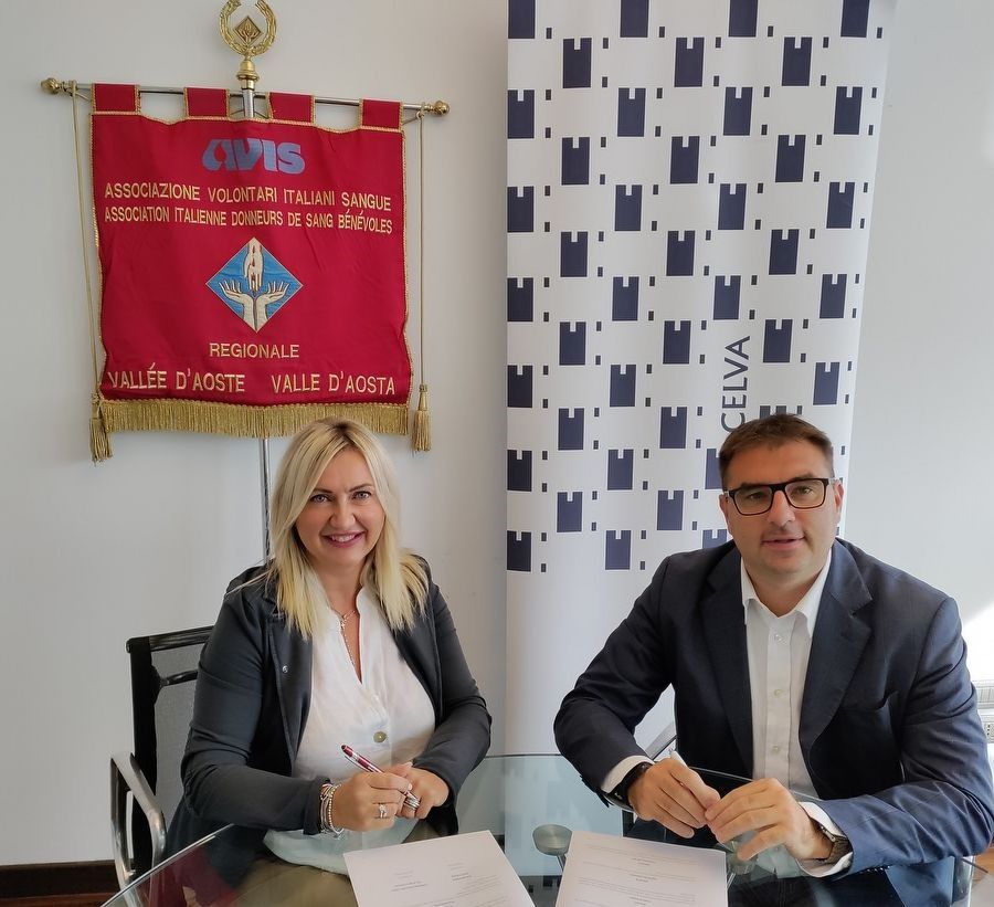 I presidenti di Avis e Celva, Ingrid Bredy e Alex Micheletto