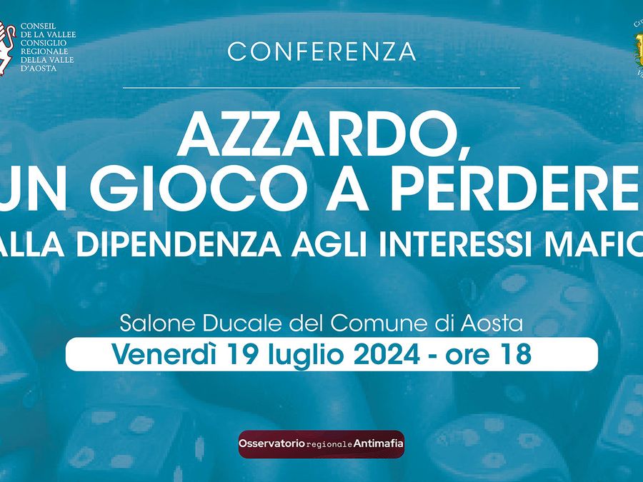 'Azzardo, un gioco a perdere'; incontro con gli esperti al Salone Ducale di Aosta