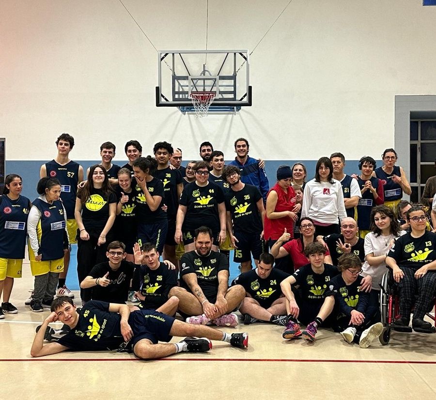 Un'altra bella, vivace giornata di Baskin ad Aosta con i ragazzi dell'SBK