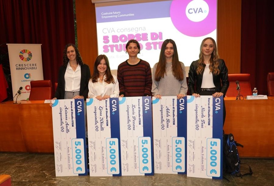 CVA consegna cinque borse di studio STEM a studentesse valdostane