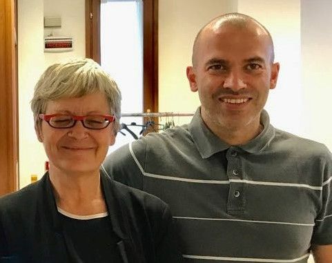 Domenico Crea durante un congresso Cisl nel 2020 insieme all'allora segretaria generale nazionale Annamaria Furlam