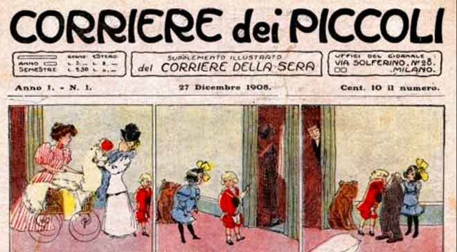 Era il 27 dicembre del 1908; nasce in Italia il primo fumetto sul Corriere dei Piccoli