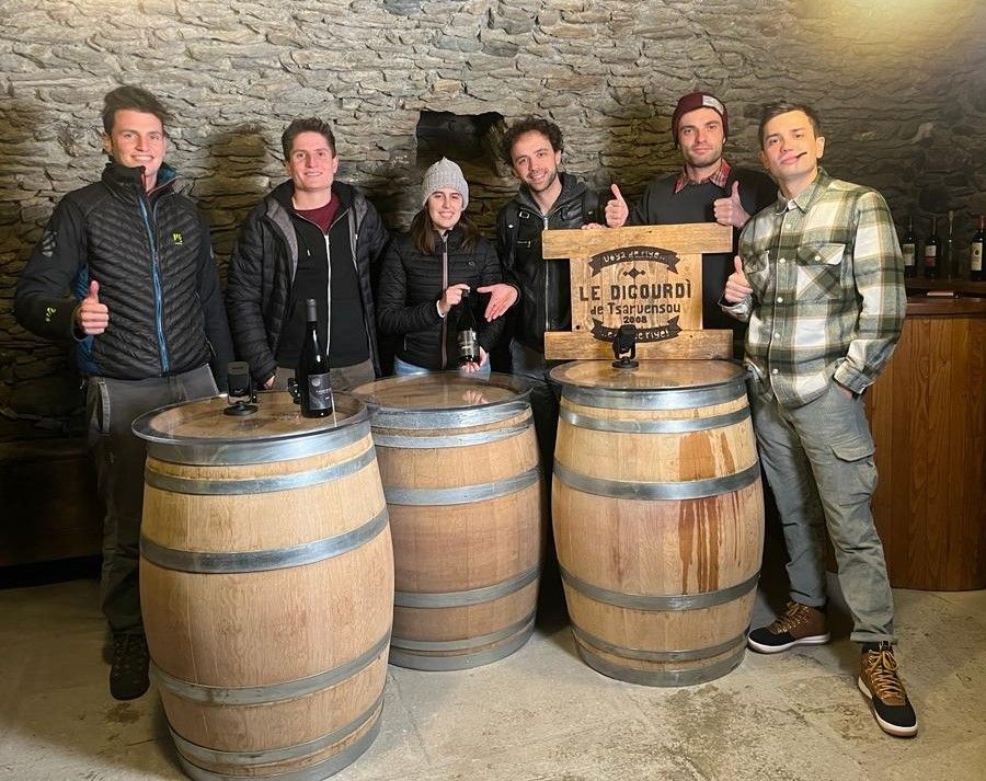 Da sn Thierry Jorrioz, Arnaud Comé, Margot Jorrioz, Jordy Bollon, André Comé e Fabien Lucianaz