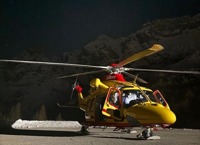 Ieri primo intervento a Breuil-Cervinia dell'elisoccorso H24