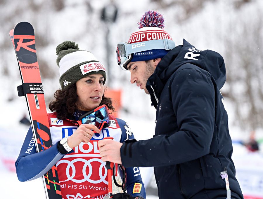 Federica Brignone insieme al fratello-coach Davide