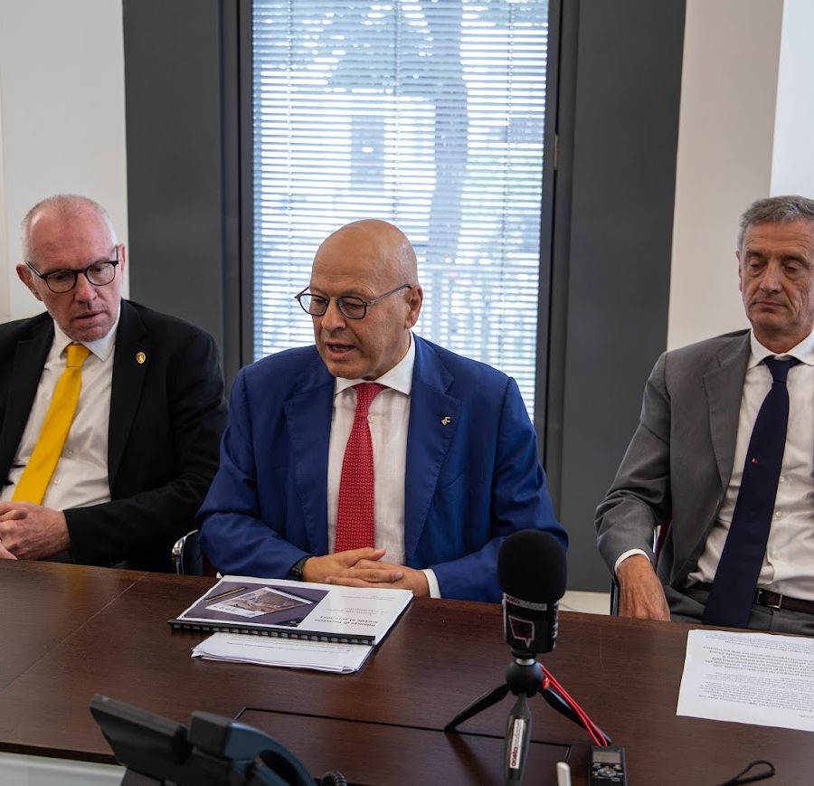 Da sn Renzo Testolin, Nicola Rosset e Marco Linty