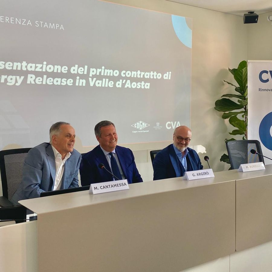 AL VIA PRIMO CONTRATTO ENERGY RELEASE IN VALLE D’AOSTA: FIRMATO ACCORDO TRA GRUPPO CVA E CAS SPA