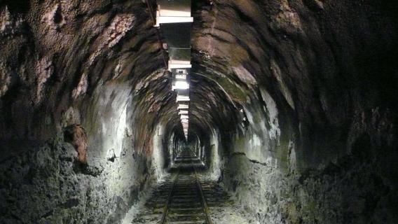 Un tratto della galleria del Drinc così com'è oggi