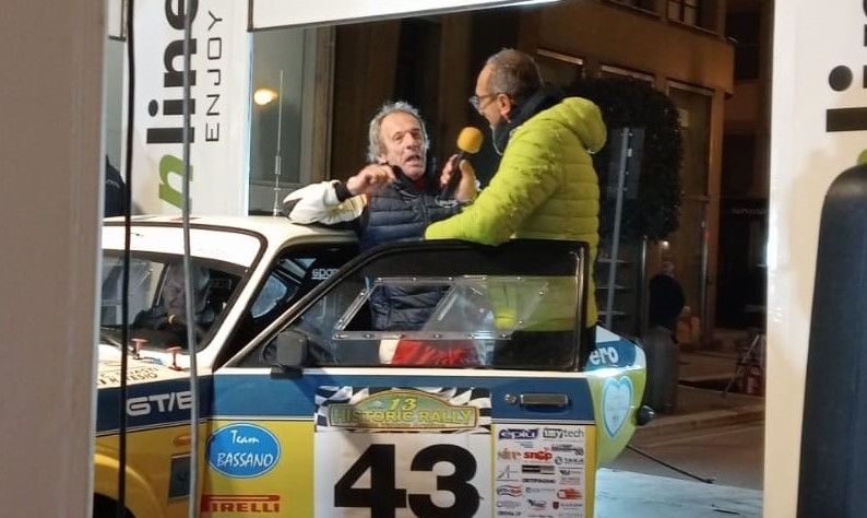 Cristiano Guasti nel marzo di quest'anno al Rally Storico 'Valli Aretine', l'ultimo al quale ha partecipato