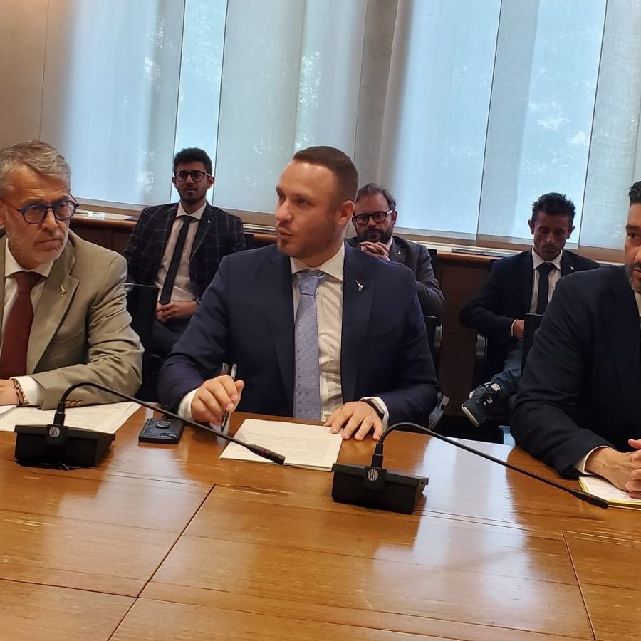 In primo piano da sn Paolo Sammaritani, Andrea Manfrin e Simone Perron