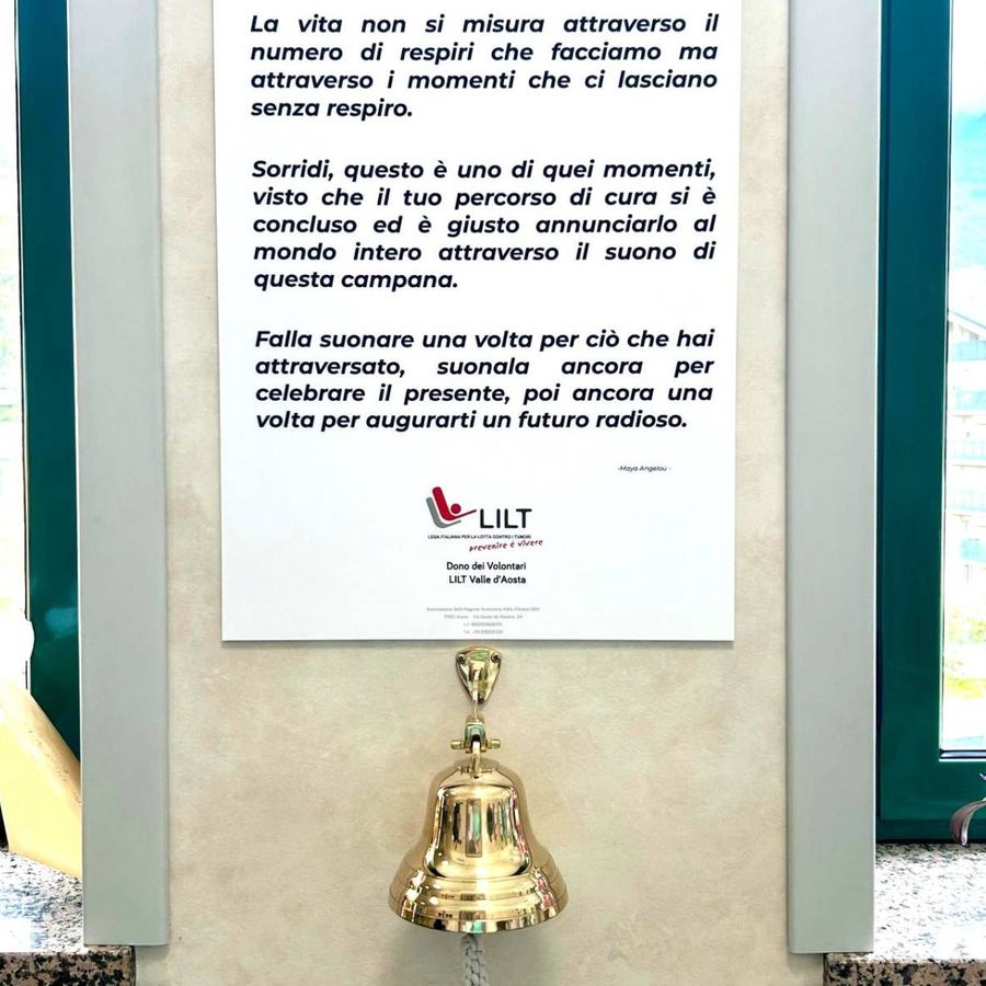 Al 'Parini' è arrivata la Campana del Sollievo per i malati di tumore