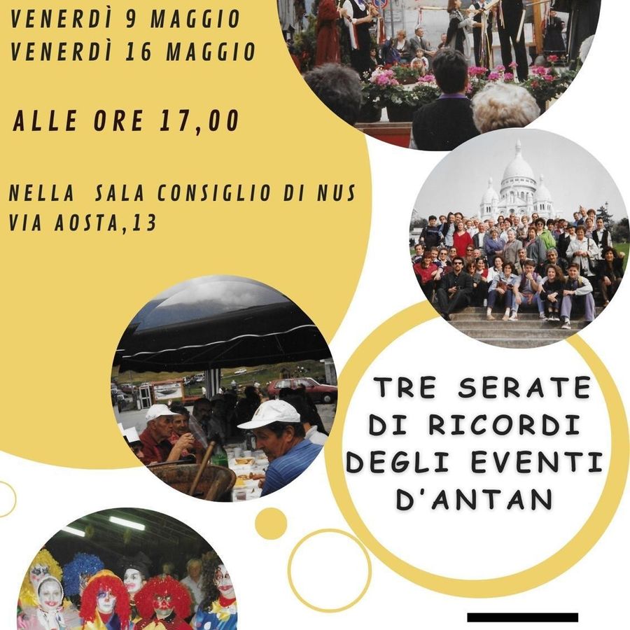 Nus, 'Tre serate di ricordi di eventi d'antan'