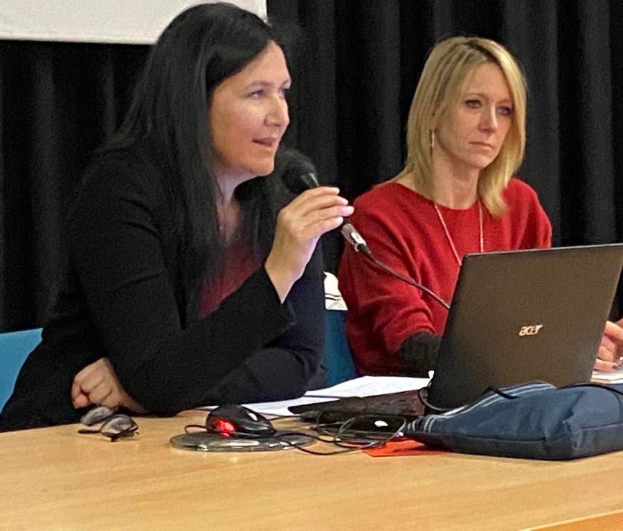 Cristina Machet, presidente dell'Uv e Sara Favre, vicepresidente del Conséil Fédéral