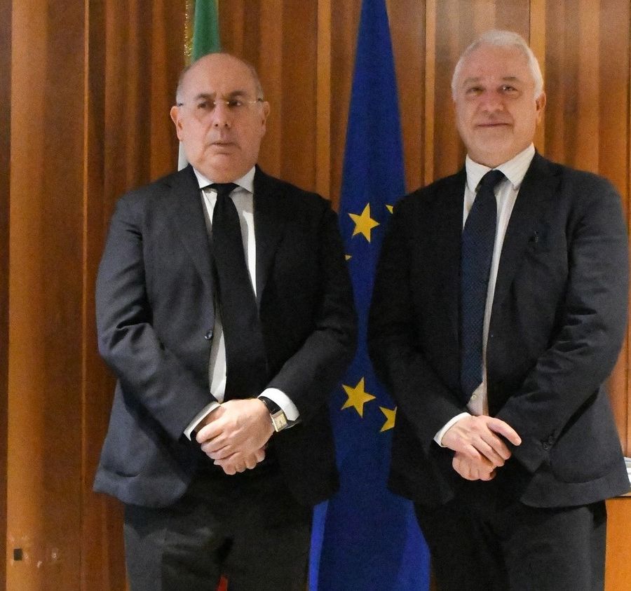 Da sn il questore di Aosta, Carlo Musti e il nuovo Vicario, Michele Mollo