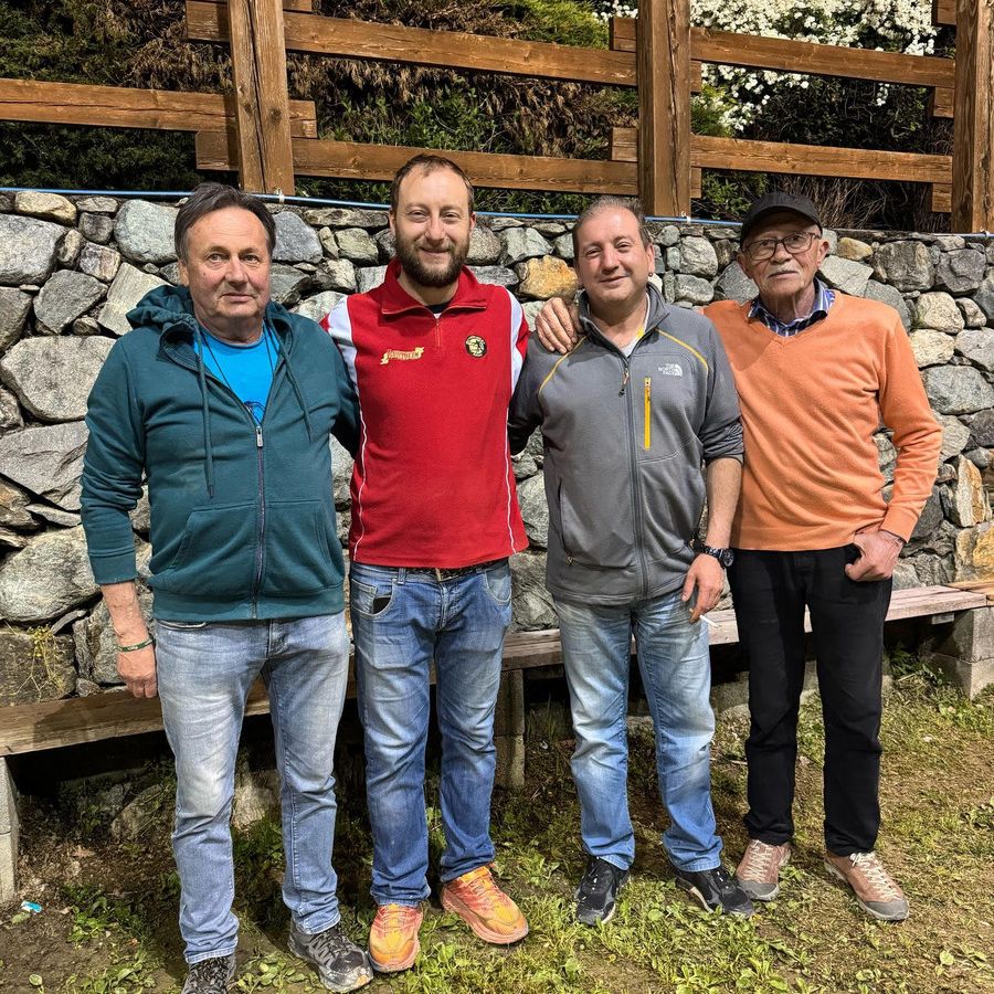 Da sn Vittorio Herin, Thomas Marchesi, Stefano Cout e Bruno Montrosset